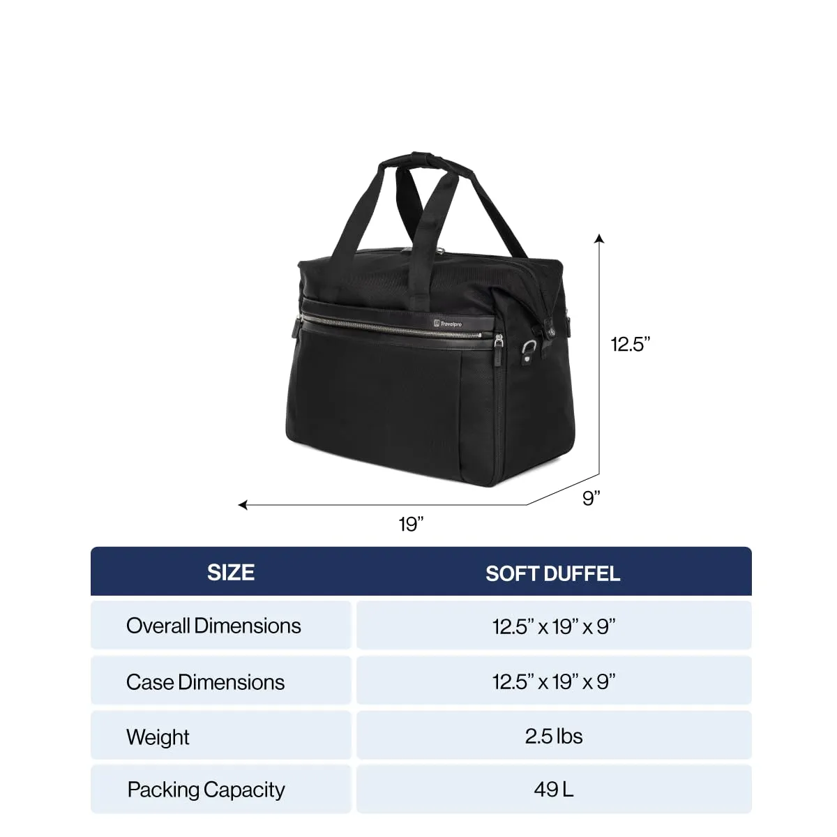Travelpro Platinum Elite Carry on Soft Travel Duffel Bag (19 Inch)